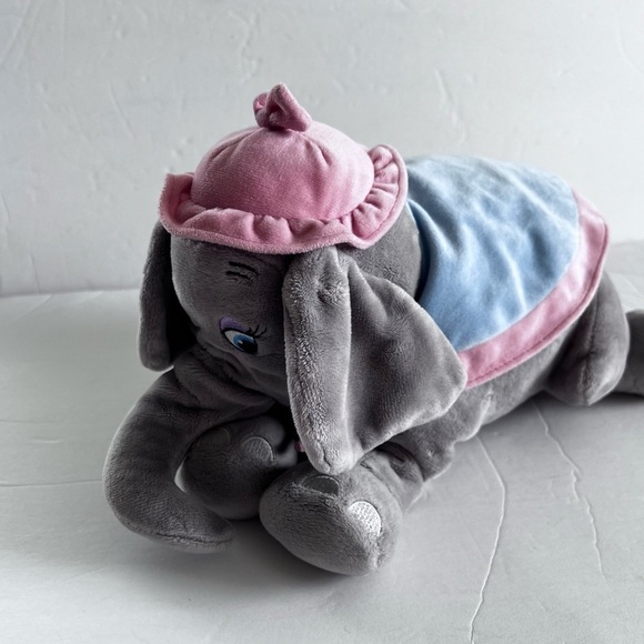 Disney Parks Mrs. Jumbo Plush in Gray Pink Blue - Picture 3 of 10